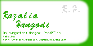 rozalia hangodi business card